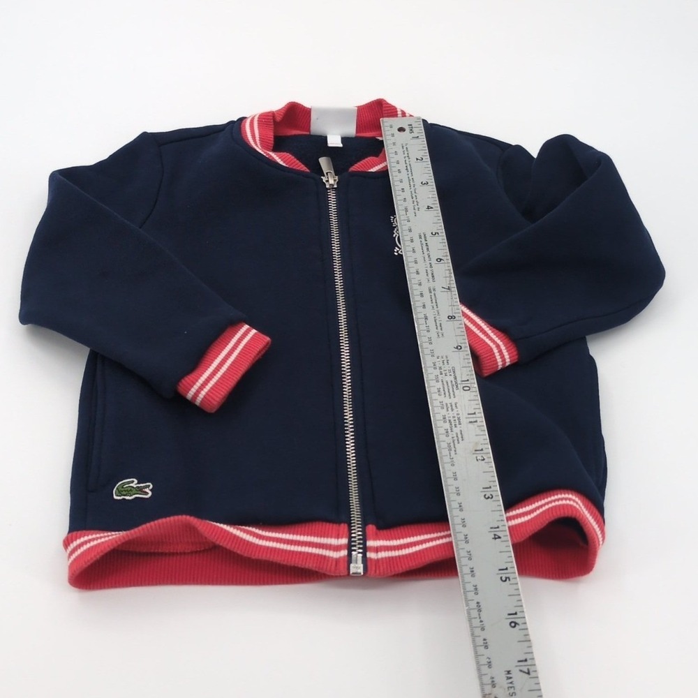 Lacoste x Keith Haring Kids Jacket Sz 3 Navy Blue Full Zip Varsity Bomber Heart - Picture 5 of 9